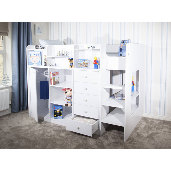 Isabelle & Max Wizard Single (3') High Sleeper Loft Bed Bed with ...